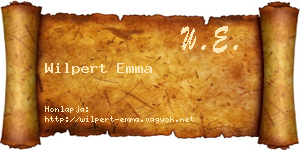 Wilpert Emma névjegykártya
